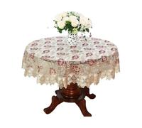 YUSUZH Lace Tablecloth Pastoral Round Dining Table Cloths for Kitchen Dinning Tabletop