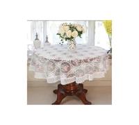 YUSUZH Lace Tablecloth Pastoral Round Dining Table Cloths for Kitchen Dinning Tabletop