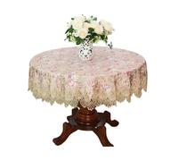YUSUZH Lace Tablecloth Pastoral Round Dining Table Cloths for Kitchen Dinning Tabletop