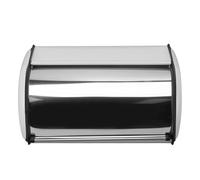 YUSUZH Multifunctional Iron Bread Bin with Roll-Up Lid & Mirror Finish - Hygienic Storage Solution for Kitchen & for office for Homemade Bread(WHITE)