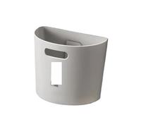 YUSUZH Plastic Trash Can Kitchen Waste Punch Free Wall Mounted Semi-round Bathroom Household for Kitchen,Cabinet(Grey S)