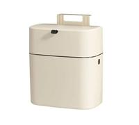 YUSUZH Wall Mounted Trash Can Rectangle Narrow Design With Lid Strong Load-bearing Two Mounting Methods 9L for Kitchen,Cabinet(With Sticker)