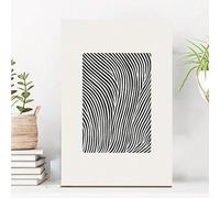 YUSUZHU Black Lines Optical Illusion Poster Printable Abstract Line Wall Art Zebra Pattern Line Artwork Animal Print Wall Decor 3D Painting(80x140cm/Inner frame)