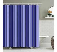 YUSUZHU Blue White Striped Shower Curtain Waterproof Bathroom Decor Simple Design Classical Blue Printing Waterproof Curtain 125x180cm/49x71in(WxH)