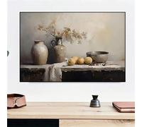 YUSUZHU Bohemian Vase Still Life Wall Art Canvas Painting Aesthetic Posters Prints Pictures For Modern Living Room Decor Mural(60x80cm/Frameless)