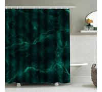 YUSUZHU Luxury Marble Shower Curtain Waterproof Print Home Decor Bathroom Decorative Wall Covering Fabric Bath Mat Gray White Rose 240x181cm/94x71in(WxH)
