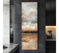YUSUZHU Tall Narrow Textured Canvas Wall Art, Long Vertical Print for Office, Dining Room, Living Room,or Bedroom Narrow Artwork(60x180cm/Frameless)