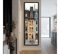 YUSUZHU Tall Thin Wall Art, Narrow Vertical Canvas Print, Wall Decor, Tree Canvas, Vintage Art, Rustic Farmhouse Decor Painting(40x120cm/Inner Frame)