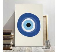 YUSUZHU Wall Art Eye, Blue Round, Abstract Art Style Canvas Poster Paintings For Living Room Corridor Decor Posters and Prints 40x60cm Frameless