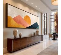 YUSUZHU Wide Horizontal Abstract Sunset Art, Long Narrow Canvas or Poster Print,Abstract Wall Art for Home, Office or Hall Decor(70x210cm/Frameless)
