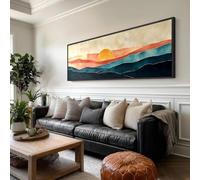 YUSUZHU Wide Narrow Wall Art Print, Sunset Canvas, Sunset Poster, Long Horizontal Framed Decor for Hallway, Office Living Room(40x120cm/Frameless)