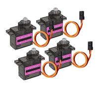 yusvwkj 4 Pack MG90 Micro Servo Motor Coreless 9G RC Metal Gear Servo Motor for Futaba JR RC Helicopter Car Boat Robot Arm Plane Arduino