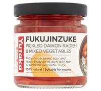 Yutaka Japanese-Style Pickles - Fukujinzuke (Pink Radish Mix) 110g (Pack of 6) | Sweet & Crunchy Topping for Japanese Curry, Rice & Bento | Traditional Tsukemono | Vegan-Friendly
