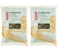 Yutaka Kyurizuke - Pickled Cucumber 1kg | Authentic Japanese Tsukemono | Sweet Soy-Brined Cucumber Pickles for Rice, Curry & Bento | Vegan-Friendly | Bulk Pack (Pack of 2)