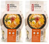 Yutaka - Miso Ramen Meal Kit, 184g - Japanese Style Ramen with Rich Miso Soup Base, Noodles & Toppings - Ready in 5 Minutes - Easy Delicious Asian Meals - Classic Japanese Flavour (Pack of 2)