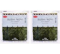 Yutaka Roasted Seaweed (Pack of 2, 100 Full Sheets) | Premium Roasted Nori Sheets for Sushi, Onigiri & Garnish | 2 x 50 Full Sheets | 100% Seaweed | Vegan | Gluten-Free