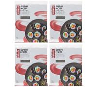 Yutaka Sushi Nori Seaweed (Pack of 4, 20 Full Sheets) | Premium Japanese Roasted Seaweed | Perfect for Sushi, Onigiri & Asian Dishes | Crispy & Flavorful
