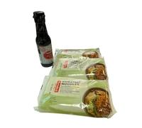 Yutaka White (Konjac) Shirataki Noodles 375g with Light Soy Sauce 150ml Bundle (4 items) - Low Carb Konjac Noodle Cooking Bundle for Stir Fry, Ramen & Healthy Asian Meals