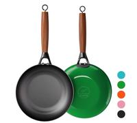 YUTANN Nonstick Frying Pan 12 inch, Ceramic Cast Iron Skillet, Lightweight Pre-seasoned Cast Iron Pan with Detachable Handle, Dishwasher & Oven Safe, Free of PFAS and PFOA