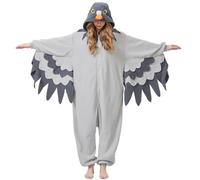 YUTCOTC Adult Pigeon Onesie, Grey, Pajamas for Christmas & Halloween, XL