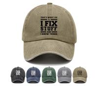 Yutdeng Cotton Baseball Cap for Men/Women Distressed Hat Vintage Trucker Hat Men Cool Stuff Letter Printed Snapback Casual Adjustable Sun Cap Unisex Gifts for Men Funny and Unusual,Khaki