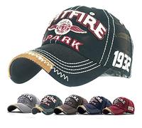 Yutdeng Distressed Cap for Men Vintage Baseball Caps Hip Hop Caps Edge Grinding Do Old Caps for Outdoor Black