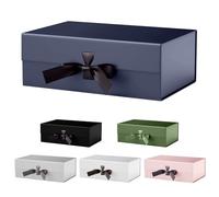 Yutherfur Blue Gift Boxes for Presents Magnetic Gift Box 28 * 20 * 9cm, Gift Boxes with Lid and Ribbon for Birthday Valentine's Day Wedding Anniversaries Gift Packaging