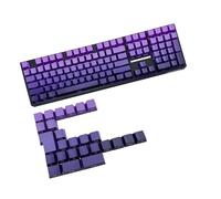 YUTNGYNG 134Keys Side Print Translucents Keycaps Purplee Gradients Original Height Sublimation Backlit Keycap For Mechanical Keyboards