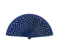 YUTNGYNG Flamenco Spanish Vintage Wood Hand Fan, Wedding Dance Dots Pattern Folding Fan, Elegant Modern Classical Vintage Wood Hand Fan For Dance Perfornamnces Party