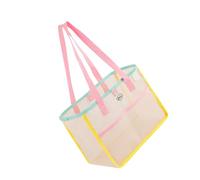 YUTNGYNG Multipurpose Foldable Mesh Bag Spacious Interior Shoulder Beach Handbag For Sports Accessory Shopping Trip Vacation Foldable Beach Essential