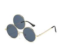 YUTNGYNG Round Frame Lens Glasses Vintage Girls Colorful Color Lens Three Frame Glasses Teens Carnival Glasses For Teens