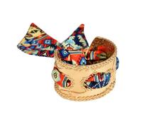 YUTNGYNG Statement Pieces Retro Alloy Ribbon Bangle With Intricate Floral Patterns For Casual Event Formal Occasions Vintage Colorful Ribbon