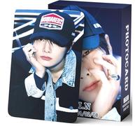 Yuto Stray Kids Photocards 127 PCS Stray Kids Hollow Photo Cards Dominate World Tour Photocards lomo Card Gift Lomo Cards Merch for Boys and Girls (I.n)