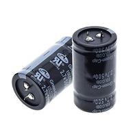 YUTOKEER 2.7V 500F Capacitor, Metal Foil, Round, Snap-In Mount, 35x60mm, 500F, 2.7V, -40°C~60°C, 10mΩ ESR, 2Pcs, Auto Rectifier, Speaker, Battery, DIY