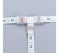 YUTOKEER LED Strip Connectors for 5-Pin 12mm RGBW LED Strips, Universally Suitable for Waterproof and Non-Waterproof Strips, 20-Pack (Connect The Wire to The LED Strip)