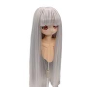 Yutotue 1/6 Dolls Wig Straight Long Hair with Bangs for 1/6 BJD SD Fashion Dolls DIY Wigs (Silver)