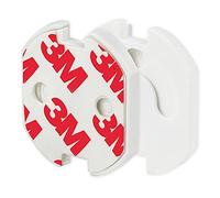 YUTOU Child Safety Sockets 20 x Child Lock for Socket with Rotary Mechanism, with Strong 3M Adhesive, Self-Adhesive Socket Locks, Socket Protection for Babies and Children