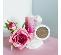 Yutry&lyin Handheld Shower with Shower Filter，Shower Filter with Aroma and Vitamin C，Filtered High-Pressure Shower，Boosts Pressure，Improves Skin and Hair Health，Universal Fit （Bulgarian Rose）