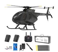 YUTT 1/16 Scale F119S MD500 LittleeBird RC Helicopter, 250-Class 2.4G 9CH RC Military Airplane Model With LED Lights, 6G/3D Switchable Modes, 3D Stunt Plane