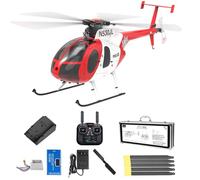 YUTT 1/16 Scale F119S MD500 LittleeBird RC Helicopter, 250-Class 2.4G 9CH RC Military Airplane Model With LED Lights, 6G/3D Switchable Modes, 3D Stunt Plane