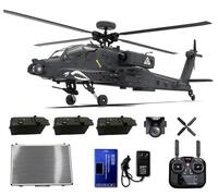 YUTT 1/32 F11-S AH64 Apachhe RC Helicopter,2.4G Dual-axis Co-drive Flybarless 6G/3D Stunt Military Helicopter With GPS And Optical Flow & Camera (RTF Version)
