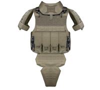 YUTT 5 in 1 Tactical Vest Set, Molle Military Tactical Vest Includes Chest Protector, Shoulder Pads and Crotch Pads for Paintball Combat Equipment CS Modular Cosplay Field Training