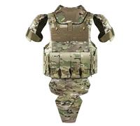 YUTT 5 in 1 Tactical Vest Set, Molle Military Tactical Vest Includes Chest Protector, Shoulder Pads and Crotch Pads for Paintball Combat Equipment CS Modular Cosplay Field Training