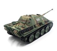YUTT Rc Tanks for Adults,1/16 2.4G RC German Jagdpanther Tank Destroyer Vehicle Model Toys Gifts with Lights Sounds (Basic Version/Camouflage Green)
