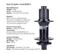 YUTZRIQP BOOST Ratchet Mountain Bike Hub Set 32 Hole Thru Axle Disc Brake 6-bolt Front Hub 15x110mm Rear Hub 148x12mm HG/MS/XD(148x12mm HG)