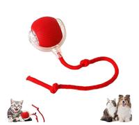 YuuFcy Chewie Viral Rolling Ball, 2024 NEW Chewie Viral Dog Ball, Interactive Dog Cat Smart Ball Toy, Automatic 360° Rotating Rolling Ball with USB Charging (Red)