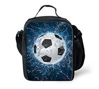YuuHeeER 1pc Boys Football Lunch Box Bag Teen Kids Childrens Packed Boxes School Blue Football
