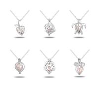 YuuHeeER Bead Cage Pendant Pearl Locket Pendants Essential Oil Diffuser Charms Craft 8Pcs Jewellery-Making Kits