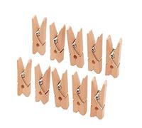 YuuHeeER Wooden Photo Pegs Display for Pictures Tiny Clips 4.5cm 50 Pcs