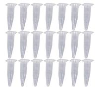 Yuuinnter 100PCS 1.5ml Lab Mini Plastic Test Tube Centrifuge Vial Snap Cap 42x11mm Clear